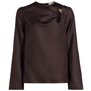 NWT LouLou de Saison Azae Draped Blouse, XS